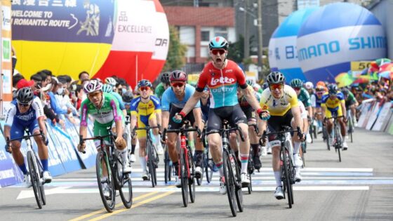 Bentley Niquet-Olden winning Stage 3 of the Tour de Taiwan